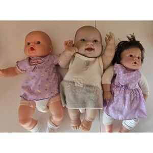 Lot of 3 Baby Dolls • Baby Alive Hasbro • Berenguer / JC Toys Realistic Baby...